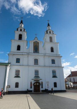Minsk, Belarus. 15 Ekim 2023 Kutsal Ruh Katedrali.