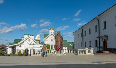 Minsk, Belarus. 15 Ekim 2023 Minsk, Belarus. 15 Ekim 2023 Tüm Beyaz Rusya 'nın ilk Patriklik Anıtı, Metropolitan Philaret