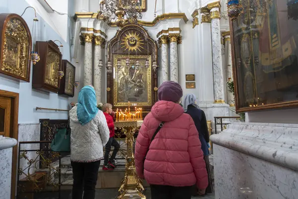 Minsk Bielorrusia Octubre 2023 Vista Del Interior Del Templo Catedral —  Fotos de Stock