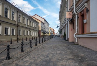 Minsk, Belarus. 15 Ekim 2023 Devrimci sokak manzarası