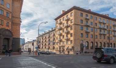 Minsk, Belarus. 15 Ekim 2023 Uluslararası View Sokağı, Minsk