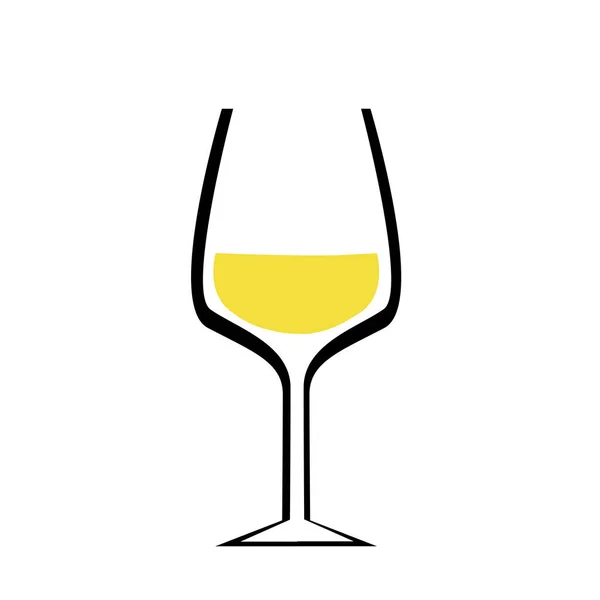 ワインベクトル付きワイングラス — ストックベクタ