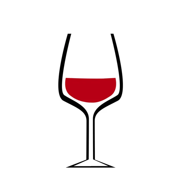 ワインベクトル付きワイングラス — ストックベクタ