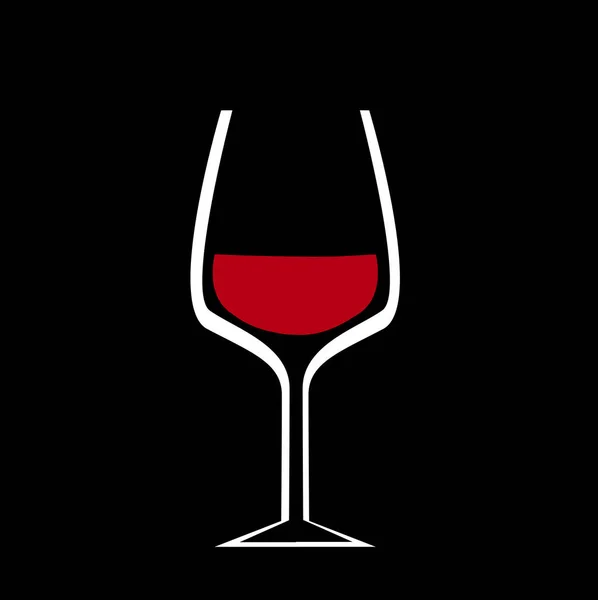 Verre Vin Avec Vecteur Vin — Image vectorielle