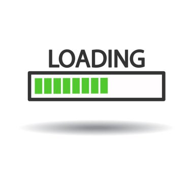 Simge düz tasarımı yükleniyor. vektör illüstrasyonu