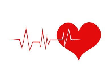 Heart pulse. Heart beat vector