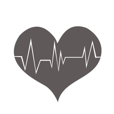 Heart pulse. Heart beat vector