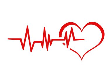 Heart pulse. Heart beat vector