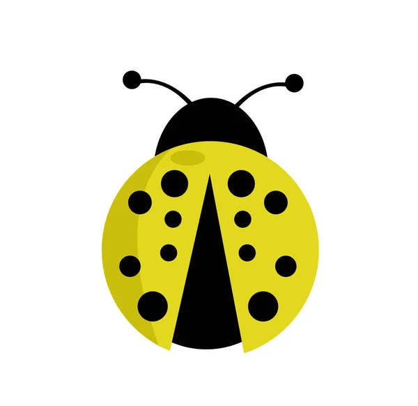 Ladybug Vector Illustration White — Stock Vector