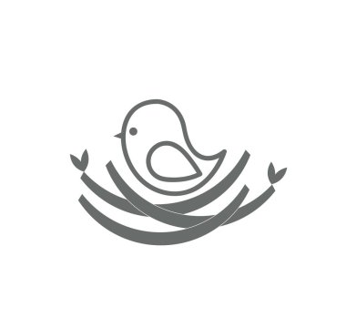 Bahar ağacı olan kuş.