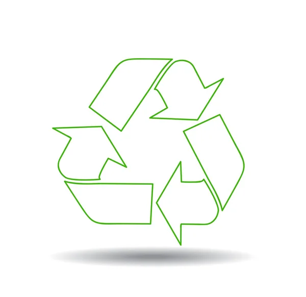 Vektor Recycling Zeichen Illustration Design — Stockvektor