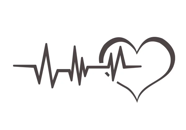 Heart Pulse Heart Beat Vector — Stockvektor
