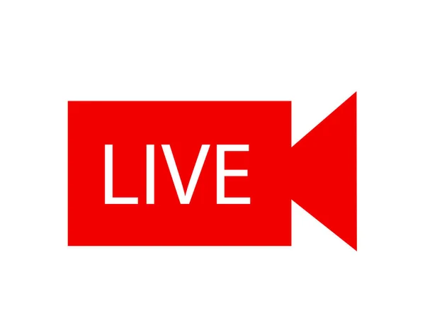 Illustrazione Vettoriale Icona Live Streaming — Vettoriale Stock