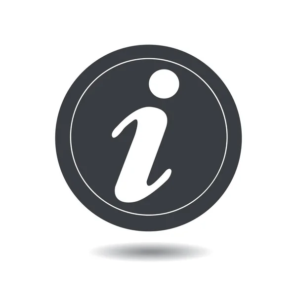 Simbolo Dell Icona Delle Informazioni Vettoriali Isolato Sfondo Bianco — Vettoriale Stock