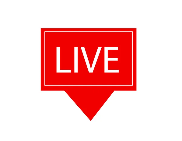Illustrazione Vettoriale Icona Live Streaming — Vettoriale Stock