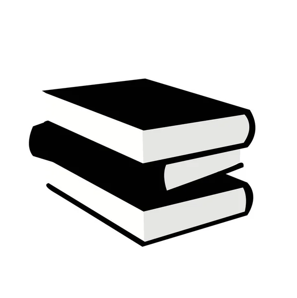 Différentes Piles Livres Isolées Sur Fond Blanc — Image vectorielle