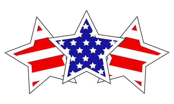 Flaga Usa Wektor Stylu — Wektor stockowy