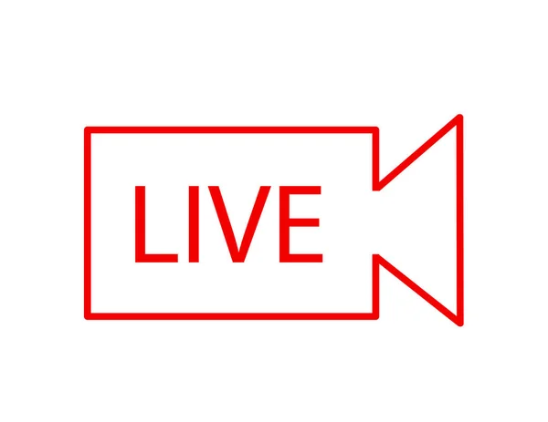 Live Streaming Ícone Vetor Ilustração —  Vetores de Stock