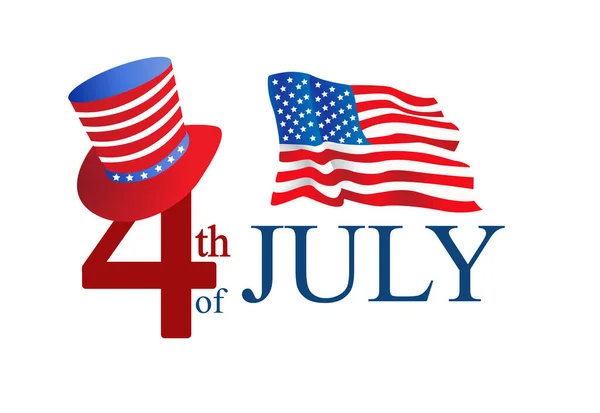 Απεικόνιση Της 4Ης Ιουλίου Ιστορικό Αμερικανική Σημαία — Διανυσματικό Αρχείο