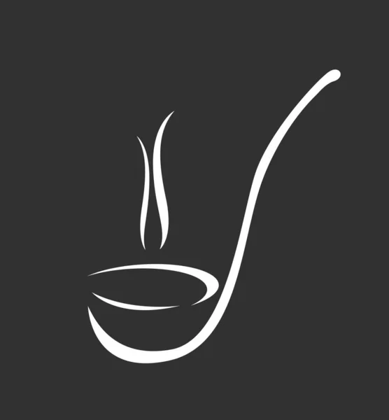 Soup Ladle Icon Vector Illustration Logo — Stock Photo, Image
