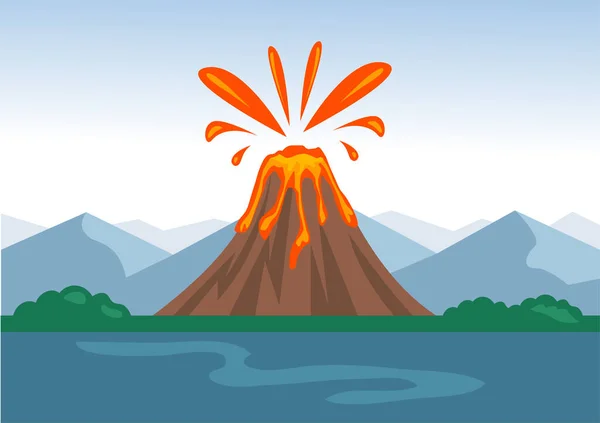 Вулканическая Иконная Иллюзия — стоковый вектор