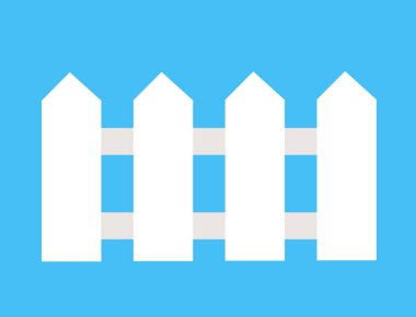 Tahta çit. Çit. Vektör illüstrasyonu