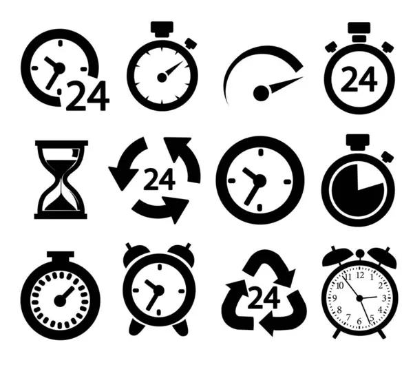Relógio Coleção Vetor Ilustração Vetores De Stock Royalty-Free