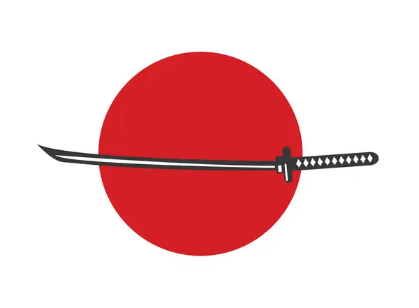 Katana Japanische Schwertillustration lizenzfreie Stockillustrationen