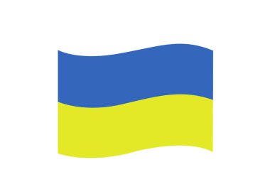 Ukrayna bayrağı. Vektör çizim.