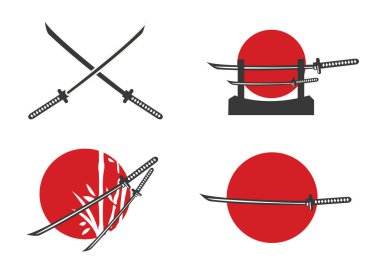 Katana. Japon Kılıç İllüstrasyonu