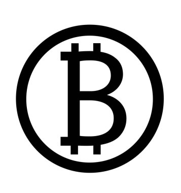 Bitcoin simgesi ödeme sembolü. Kripto para birimi logosu