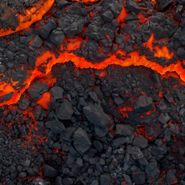 Magma arkaplanının üst görünümü