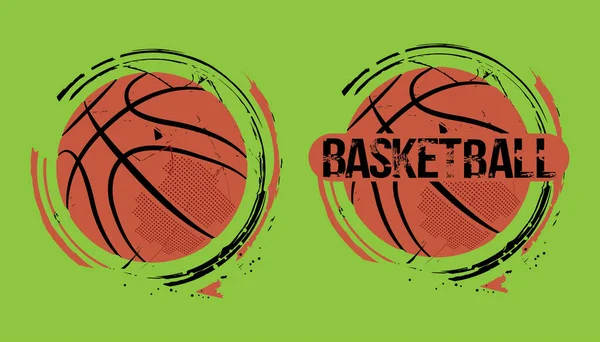 Basketbal Ontwerp Vector Illustratie Voor Een Shirt — Stockvector
