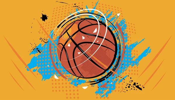 Basketbal Pop Art Design Vector Illustratie — Stockvector