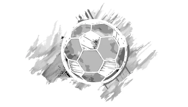 Illustration Ballon Football Sur Fond Blanc — Photo