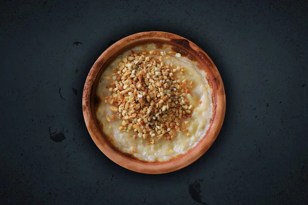 Turecki Pieczony Pudding Ryżowy Firinda Sutlac Swoim Spalonym Karmelizowanym Smakiem — Zdjęcie stockowe