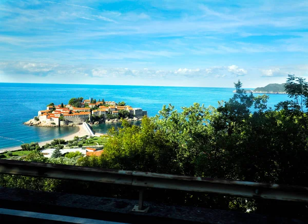 Beautiful Sveti Stefan Biggest Attraction Adriatic Coast Montenegro Unfortunately Unavailable — Stock Photo, Image