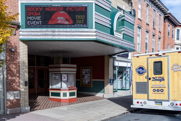 Chambersburg Pennsylvania Usa 2022 Rocky Horror Picture Show Advertised Marquee — Stock Photo, Image