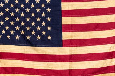 Çay lekeli Amerikan bayrağı arka planını kapatın.