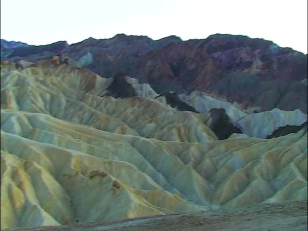 Badlands Vista Zabriskie Point Death Valley National Park Califórnia — Vídeo de Stock
