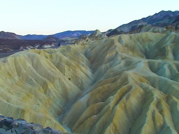 Badlands Vue Zabriskie Point Dans Parc National Death Valley Californie — Video