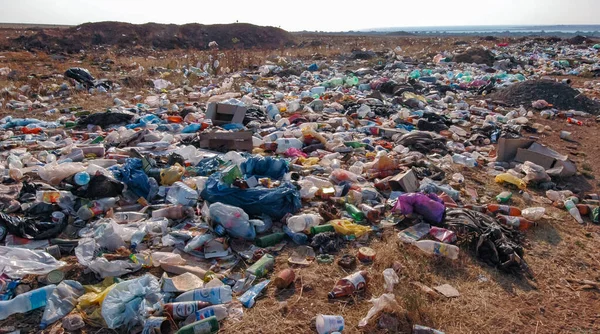 Pollution Steppe Nature Plastic Household Waste 2005 Crimea Tarkhankut — 스톡 사진