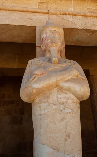 stock image EGYPT,  LUXOR - MARCH 01, 2019: archaeological site, Temple of Hapchesut ancient sandstone statues, Egypt 