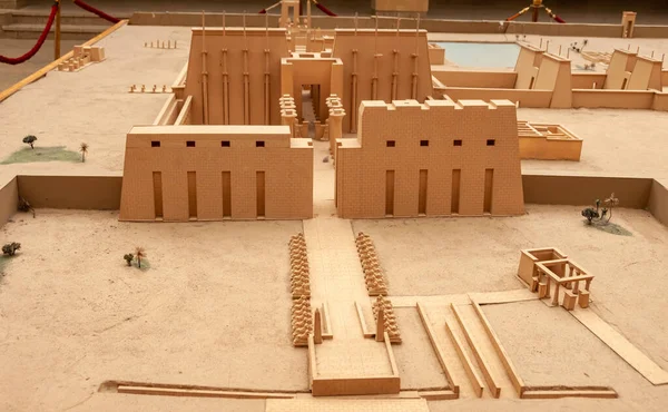 stock image EGYPT,  LUXOR - MARCH 01, 2019:  model of the territory of the temple complex in the visitor center of the museum, Luxor