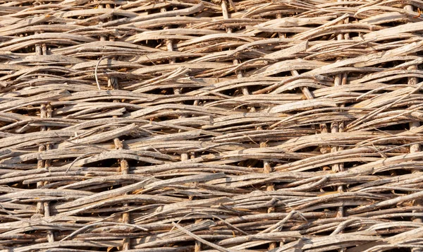 Kızıl Deniz Kıyısında Reed Örgüsü Turistler Için Fotoğraf Bölgesi — Stok fotoğraf