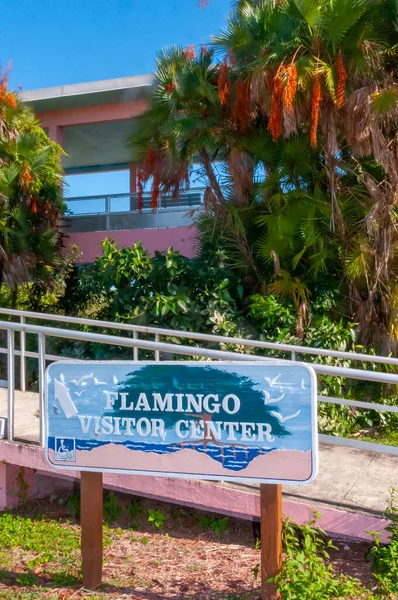 Usa Florida November 2011 Information Sign Flamingo Visitor Centre Okefenoko — 图库照片