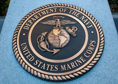 SAVANNAH, ABD - 02 Aralık 2011: Savannah kentindeki anıtın Ordu logosu