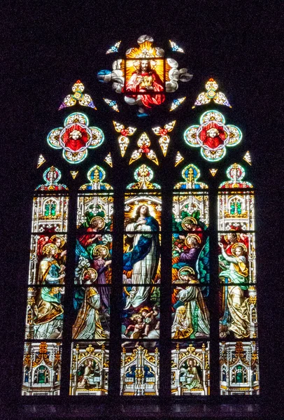 Savannah Usa December 2011 Stained Glass Window Cathedral Basilica John — Stock Photo, Image
