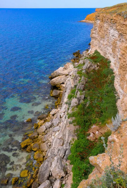 Impregnable Precipitous Rocky Shore Eastern Crimea — Stock Photo, Image