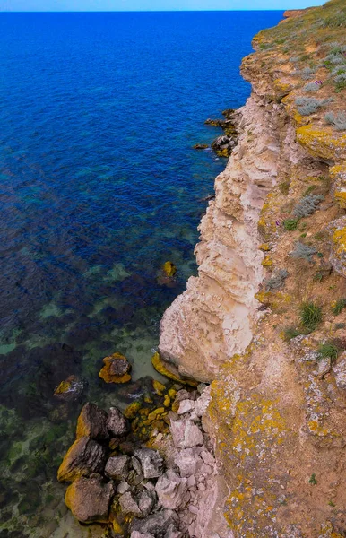 Uma Costa Rochosa Precipitada Impenetrável Leste Crimeia — Fotografia de Stock